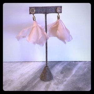 J.Crew - Pale Pink Flower Drop Earrings